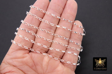 925 Sterling Silver or 14 k Gold Filled Large Rolo Unfinished Chain